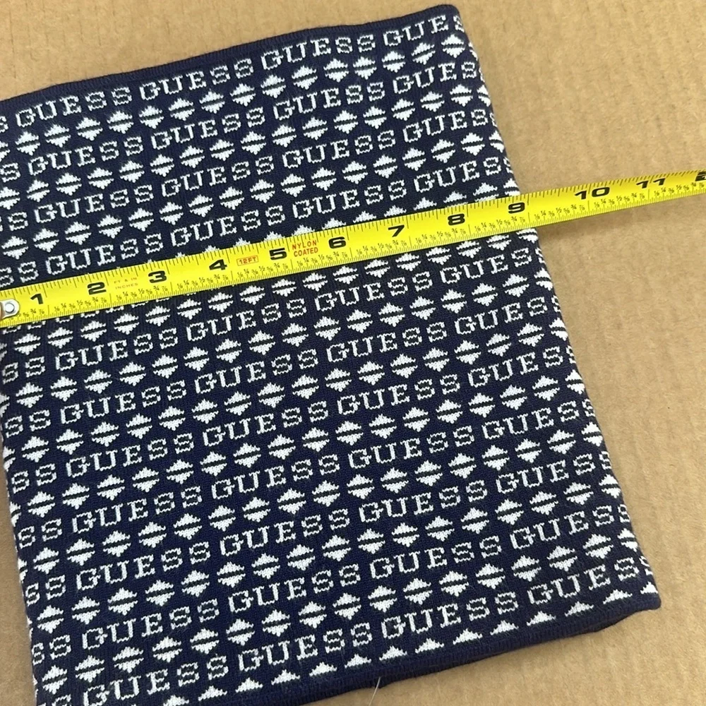 New Guess Blue and White Patterned Scarf